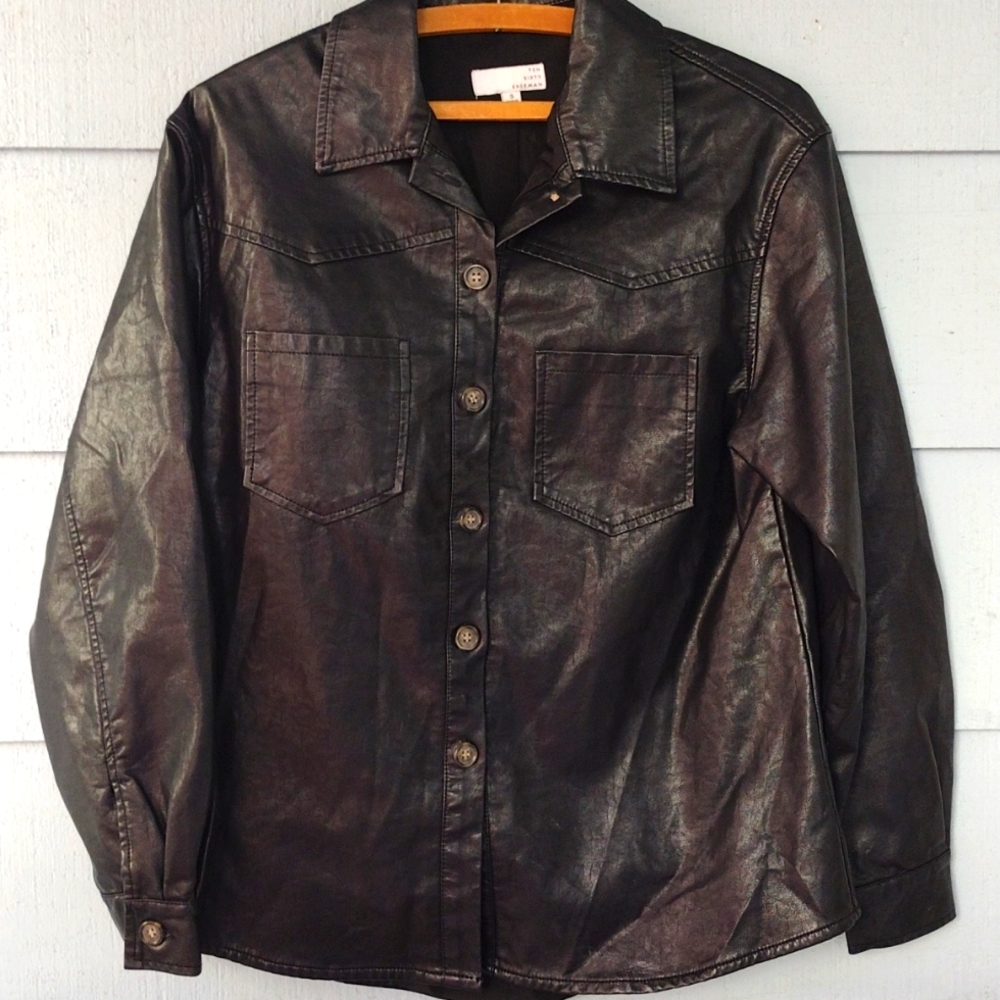Ten Sixty Sherman Shirt Faux Leather Style